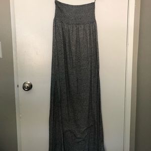 Strapless H&M Divided heather grey maxi dress